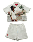 HANKINS PARK "LADY in BLOOM" SHORT SET "CREAM"