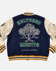 KULTURED MISFITS VARSITY WOOL JACKET / NAVY/CREAM