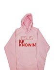 Limited Edition | Jesus Be Knowin' Soft Pink + Red Print Hoodie