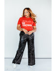 Limited Edition | Jesus Be Knowin' Holiday Red + White Print Tee