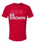 Limited Edition | Jesus Be Knowin' Holiday Red + White Print Tee