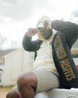 LOOK OUTSIDE COACHES JACKET (SHAQ X QUAVO X KM COLLAB) / BLACK