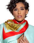 LAFA & GIFA SILK SCARF | TEAL