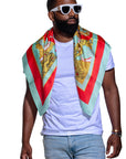 LAFA & GIFA SILK SCARF | TEAL