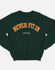 NEVER FIT in VINTAGE CREWNECK / FOREST GREEN