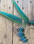Peacock Sword Metal Ear Cuff