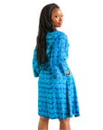 Blue Swirl Batik Kimono