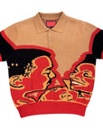 LOVE SUPREME POLO SWEATER SHIRT | CAMEL