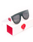 THE "JULA" FRAME | SUNGLASSES | WHITE/BLACK
