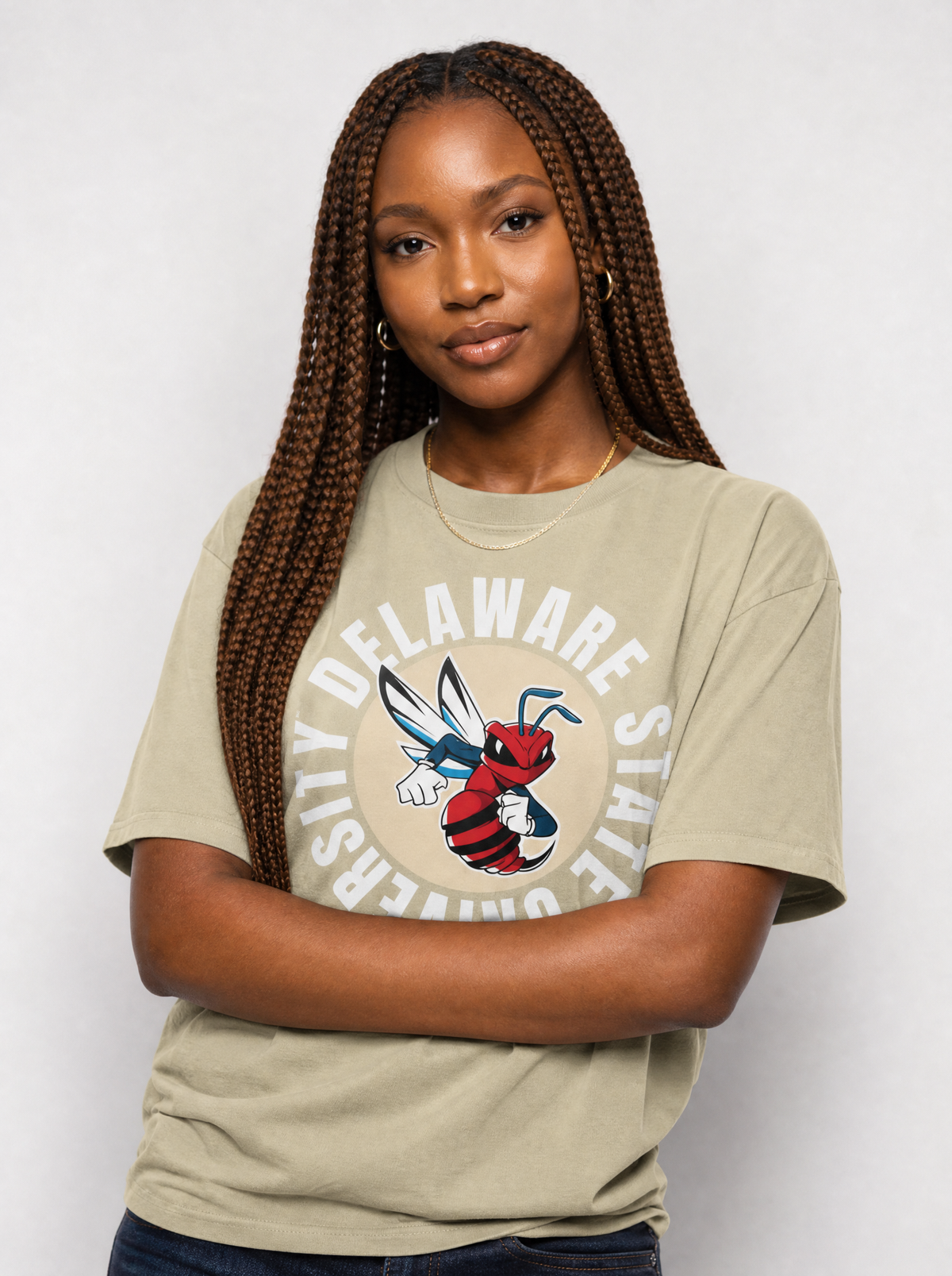 The Yard Essentials - Delaware State University - DSU Oversized Faded T-Shirt