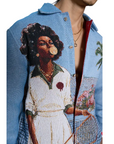 HANKINS PARK TENNIS "LADY in BLOOM"/ DENIM BLUE SET (DR. BYRANT)