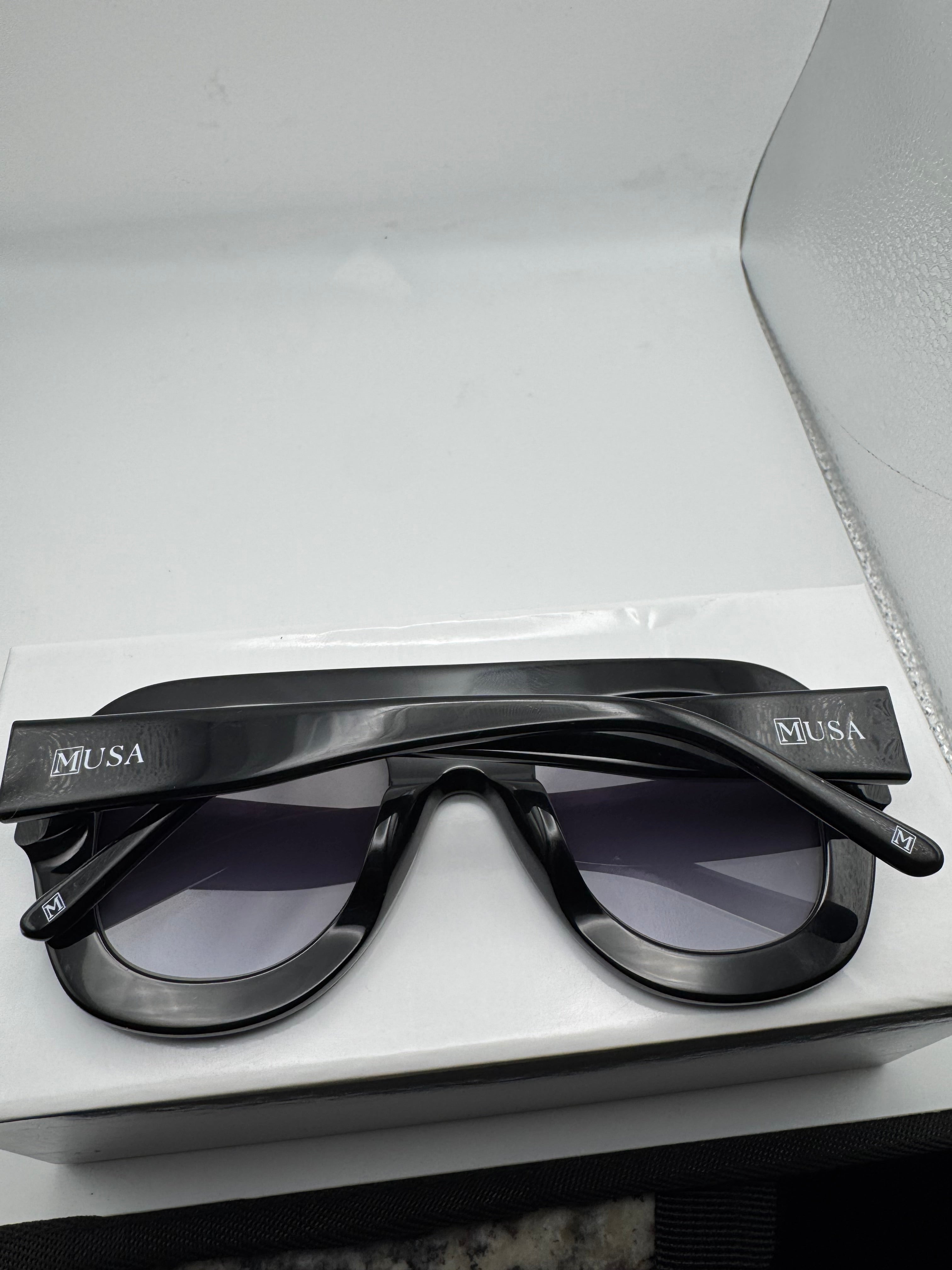 Bekwai Premium Black Acetate Sunglasses