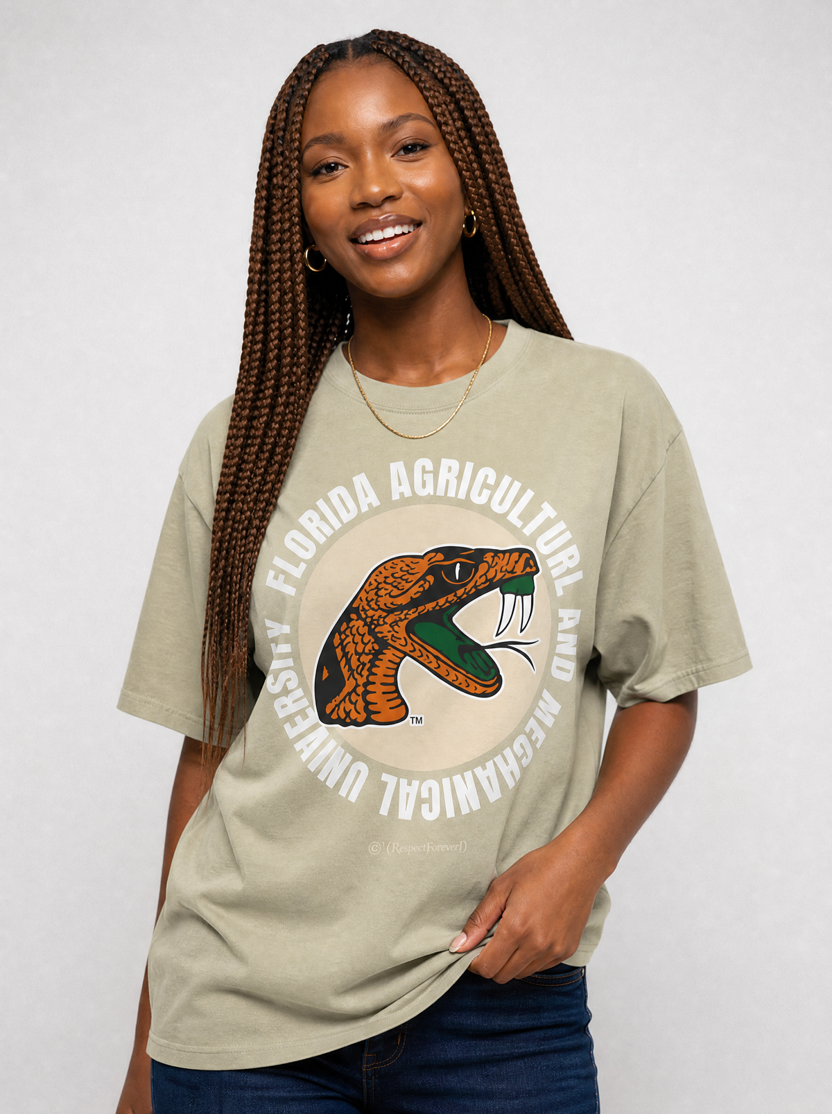 The Yard Essentials - Florida A&amp;M University - Full Circle Oversized T-Shirt