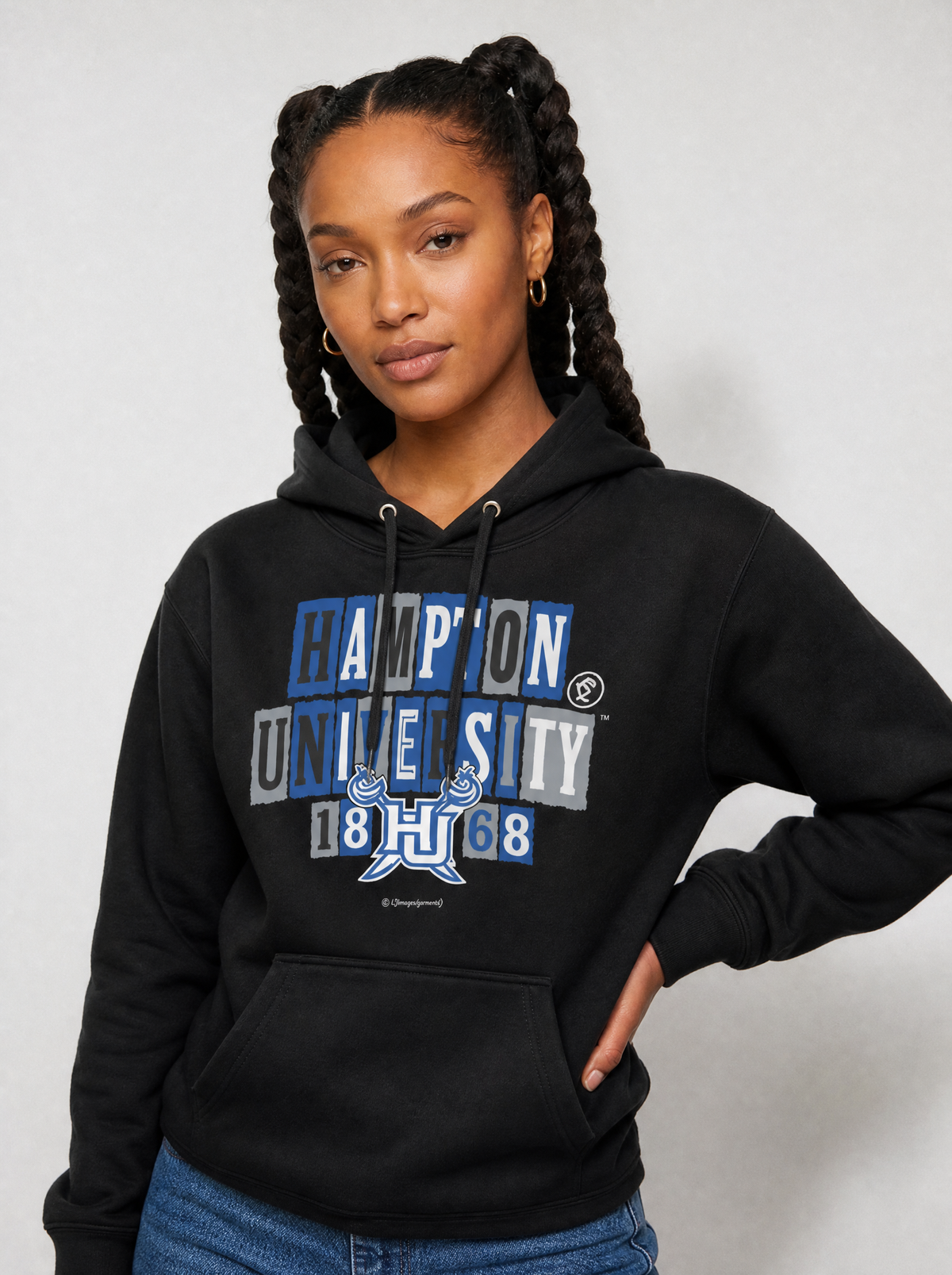 Hampton University - Collage Hoodie