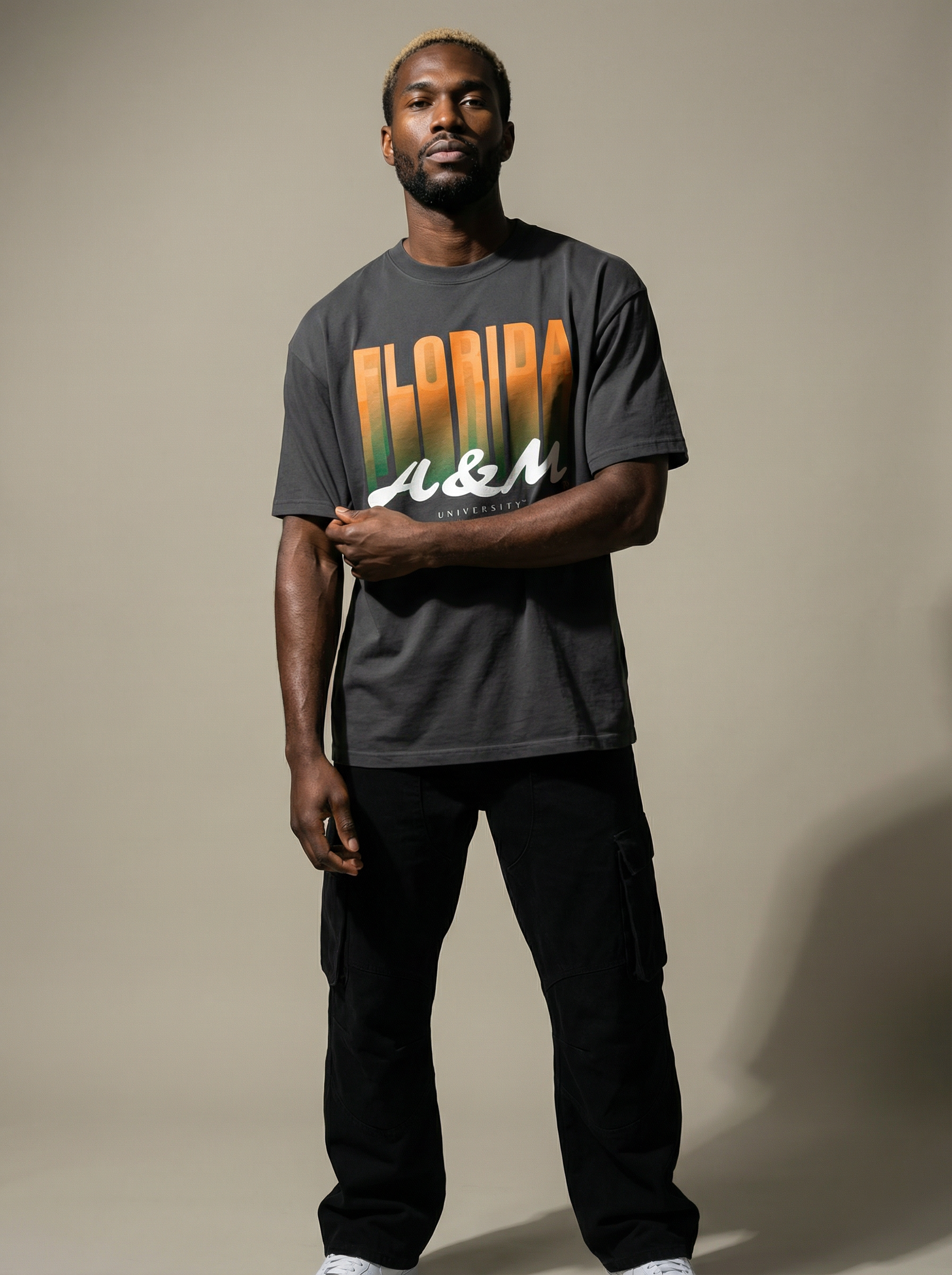The Yard Essentials - FAMU Fade - Oversized Vintage Wash T-Shirt