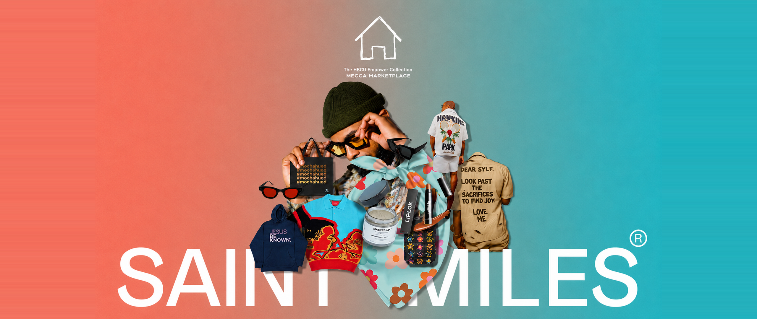 SAINT MILES® HBCU Empower Collection hero — Mecca Marketplace at the Westin Washington DC, featuring curated Black-owned brands