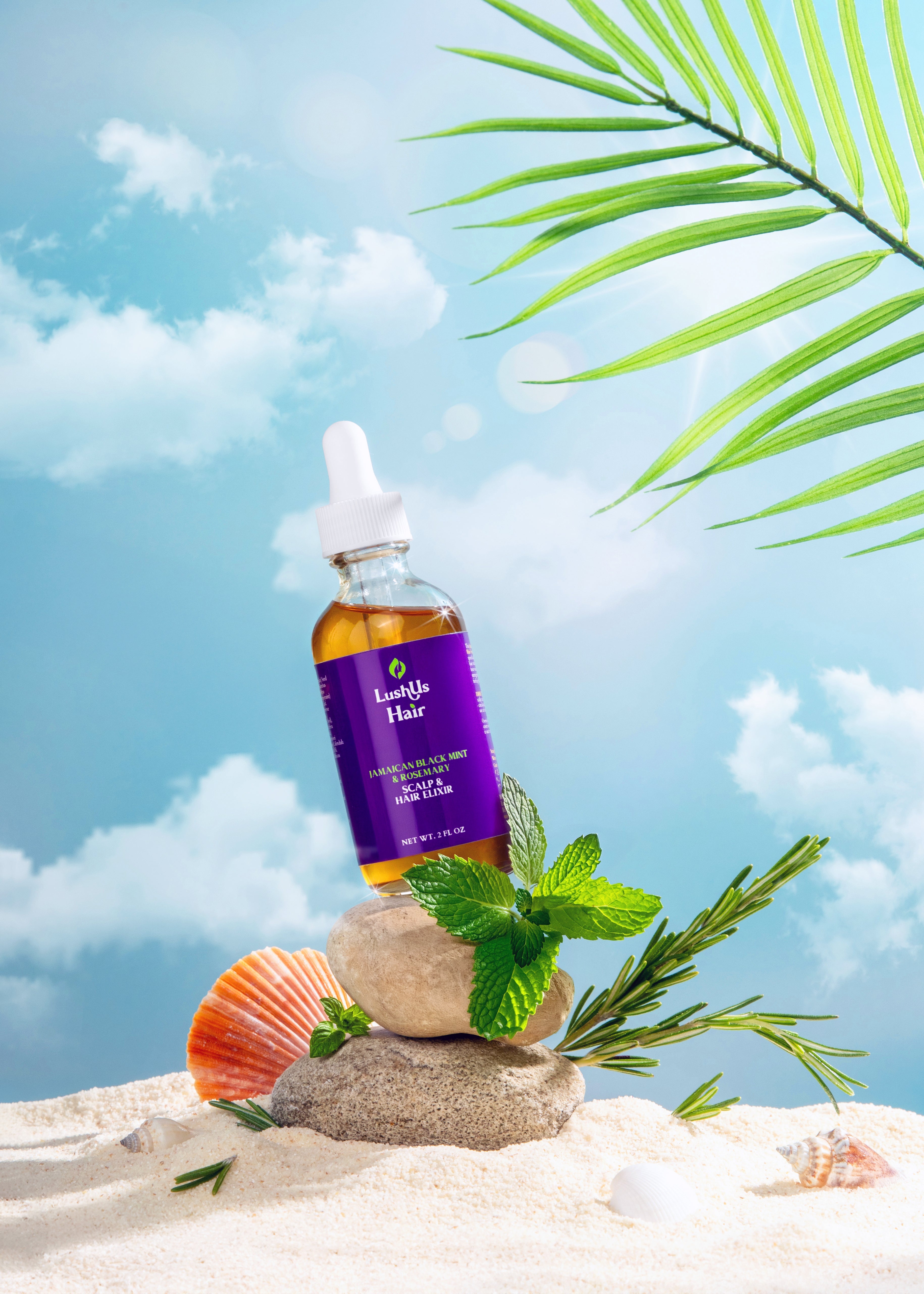 Jamaican Black Mint &amp; Rosemary Scalp and Hair Elixir