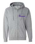Limited Edition | Jesus Be Knowin' Heather Grey + Purple Print Zip Hoodie