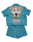 HANKINS PARK "LADY in BLOOM" SHORT SET "IBIZA BLUE”