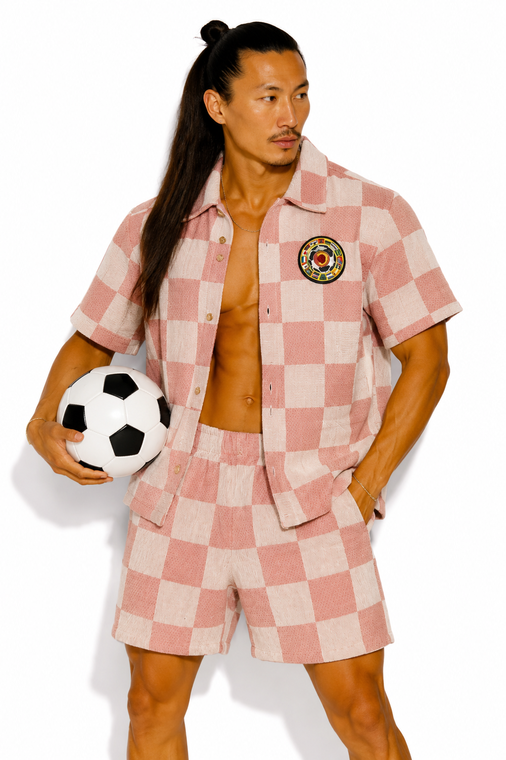 WORLD CUP "CHAMPION " SHORT SET/ PINK FLAMINGO