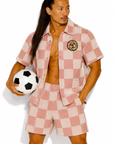 WORLD CUP "CHAMPION " SHORT SET/ PINK FLAMINGO