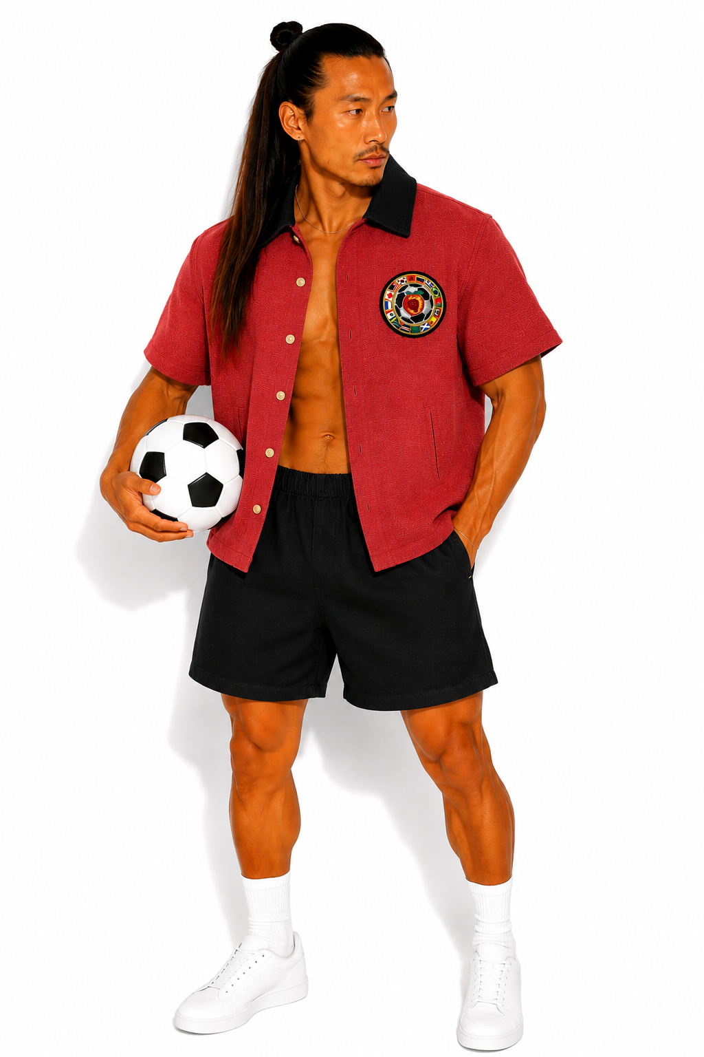 WORLD CUP "LINEAGE" SHORT SET/ RED &amp; BLACK