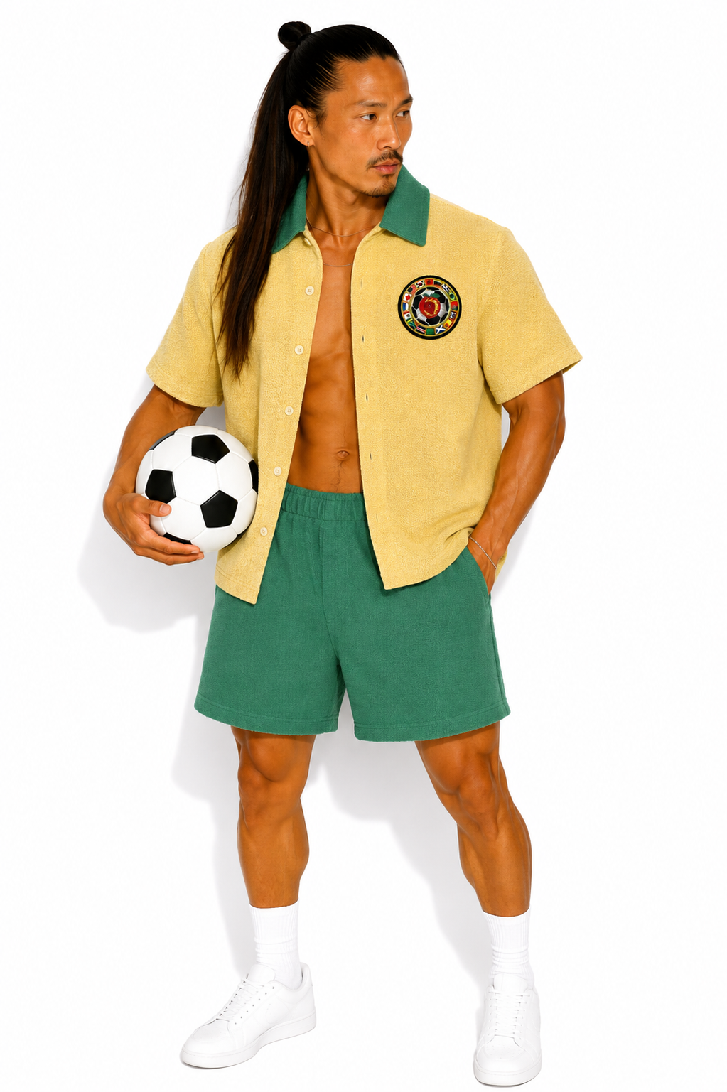WORLD CUP "LINEAGE" SHORT SET/ YELLOW &amp; GREEN