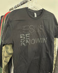 Jesus Be Knowin' | Black on Black Print Tee