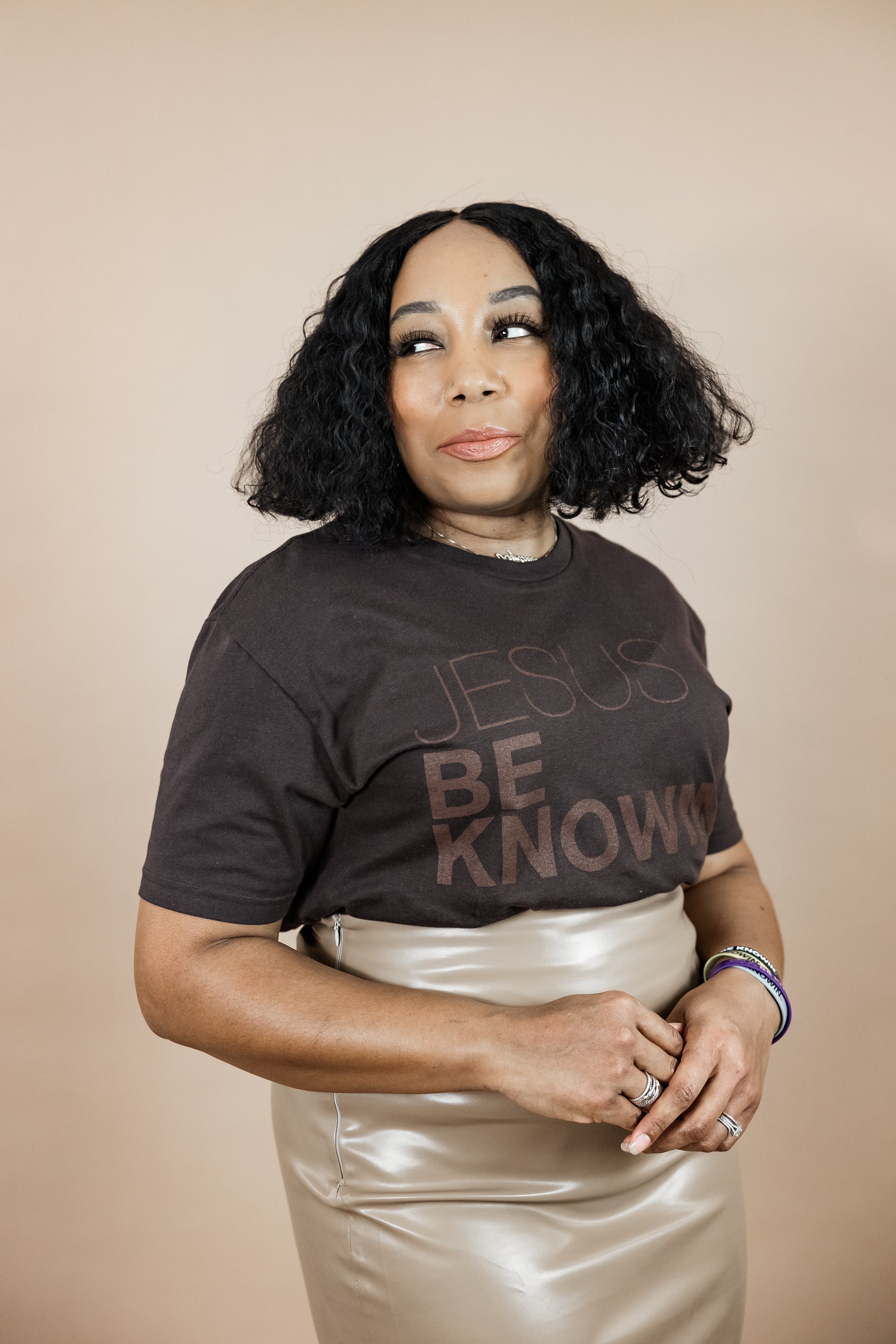 Limited Edition | Jesus Be Knowin' Chocolate on Chocolate Brown Print Tee
