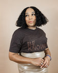 Limited Edition | Jesus Be Knowin' Chocolate on Chocolate Brown Print Tee
