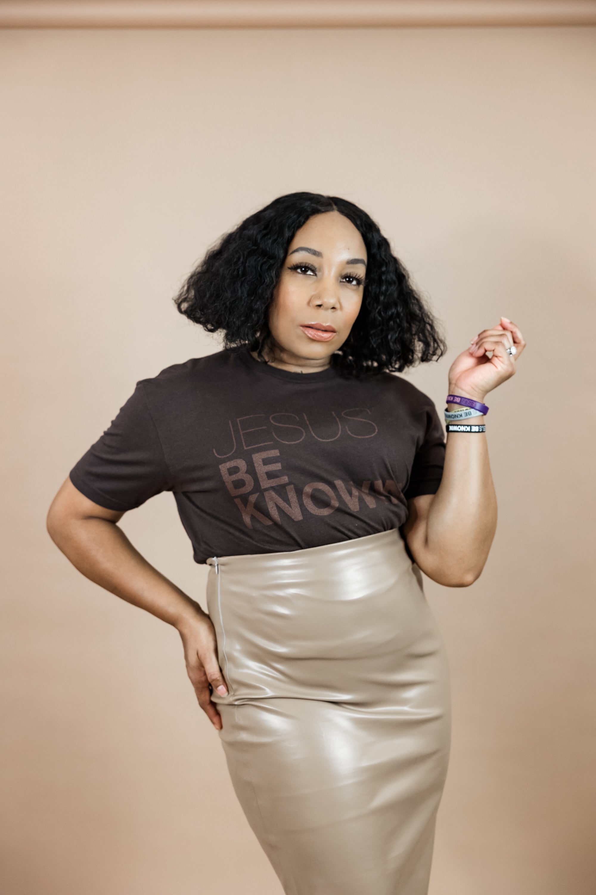 Limited Edition | Jesus Be Knowin' Chocolate on Chocolate Brown Print Tee