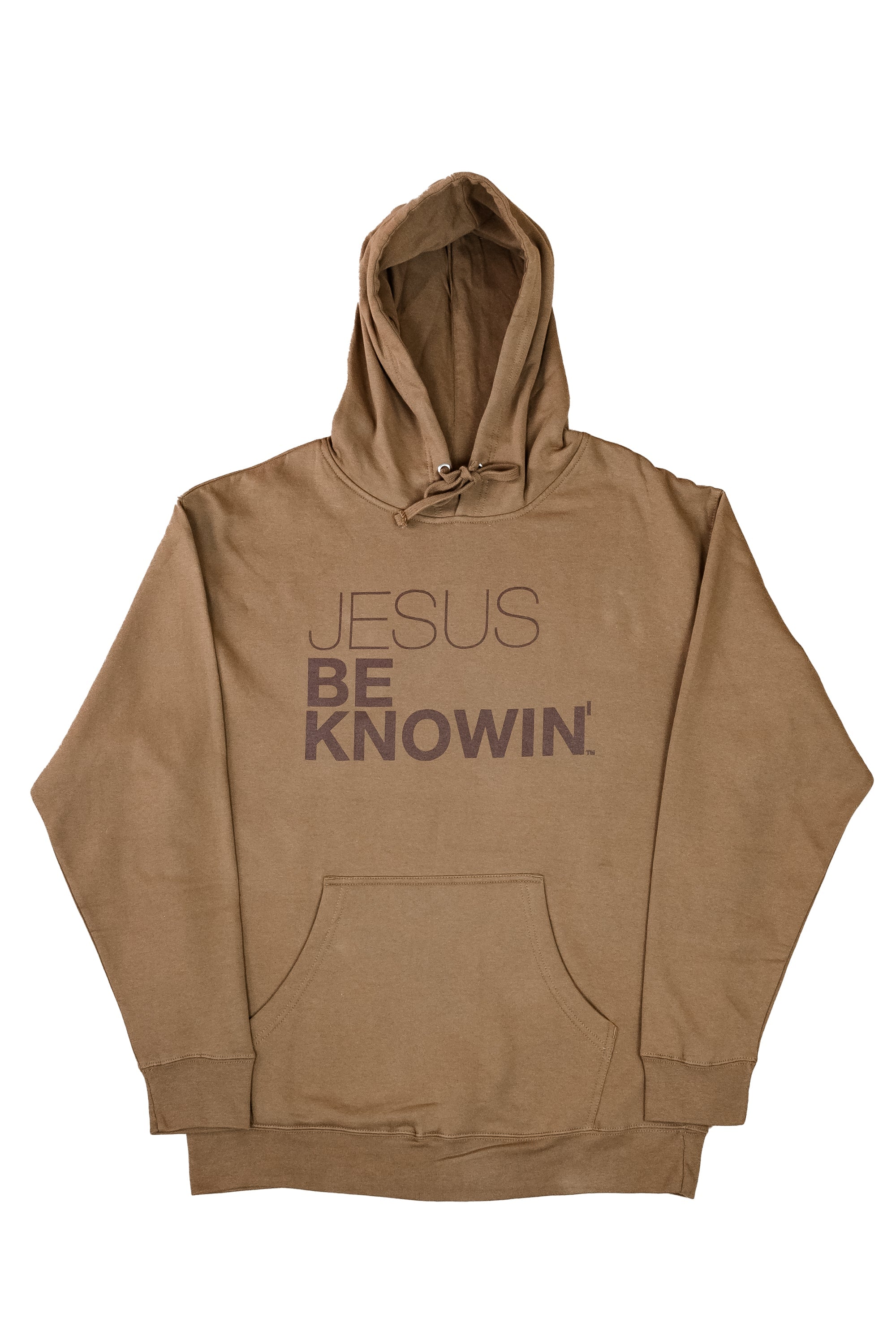 Limited Edition | Jesus Be Knowin' Toffee + Chocolate Brown Print Hoodie