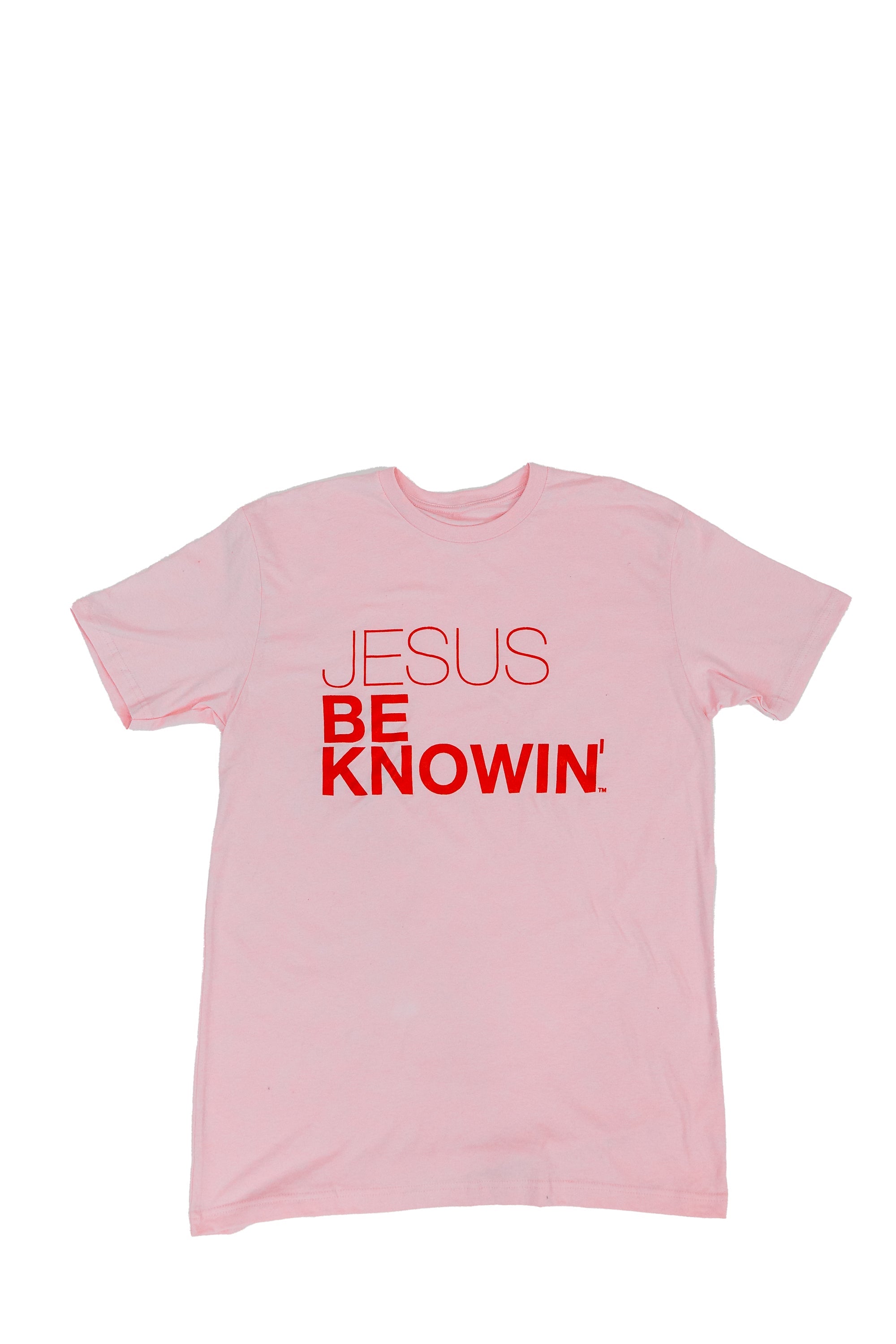 Limited Edition | Jesus Be Knowin' Soft Pink + Red Print Tee