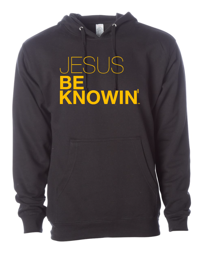 Limited Edition | Jesus Be Knowin' Black + Gold Print Hoodie