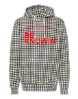 Limited Edition | Jesus Be Knowin' Houndstooth + Red Print Hoodie