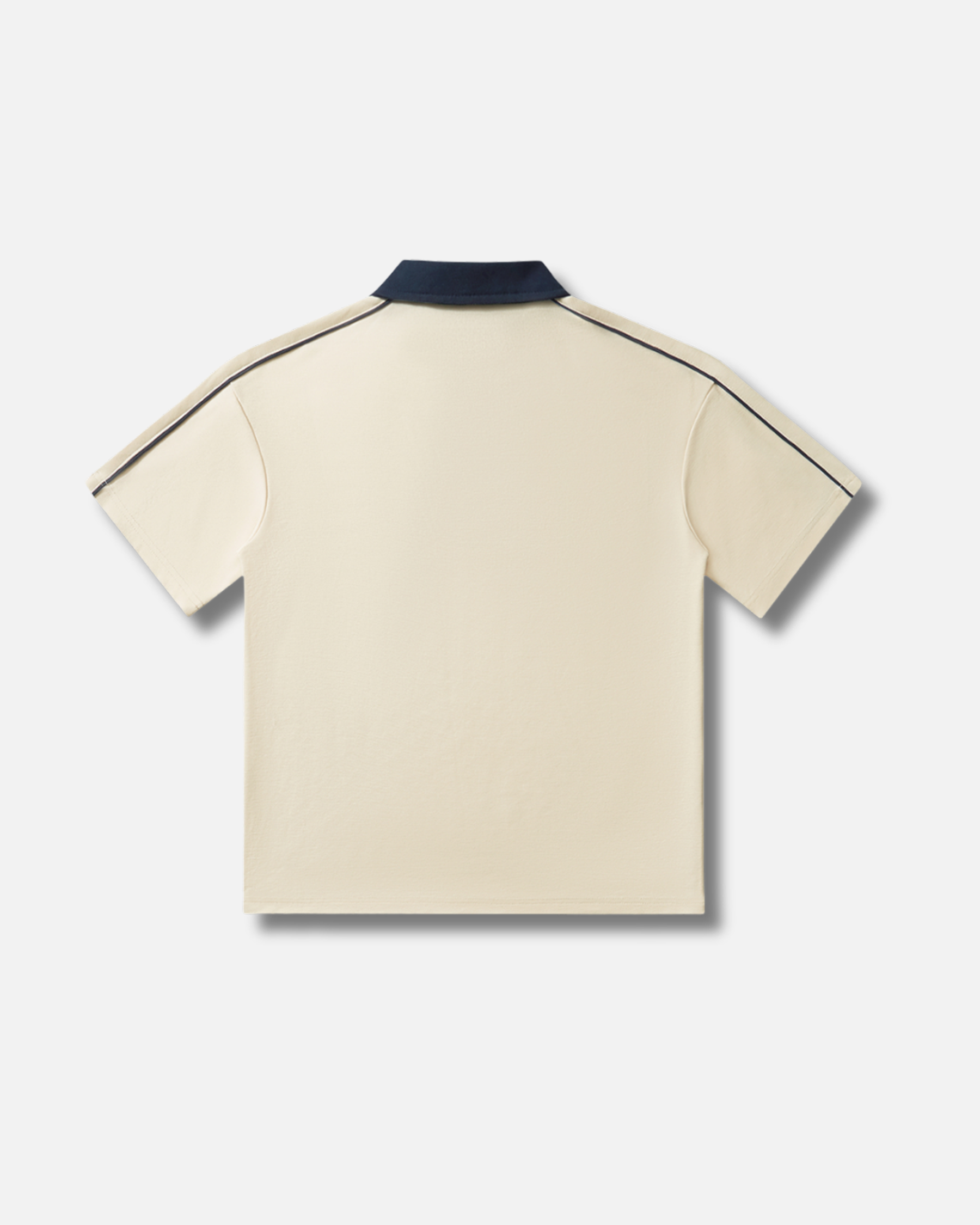 KM CONTRAST POLO / CREAM/NAVY