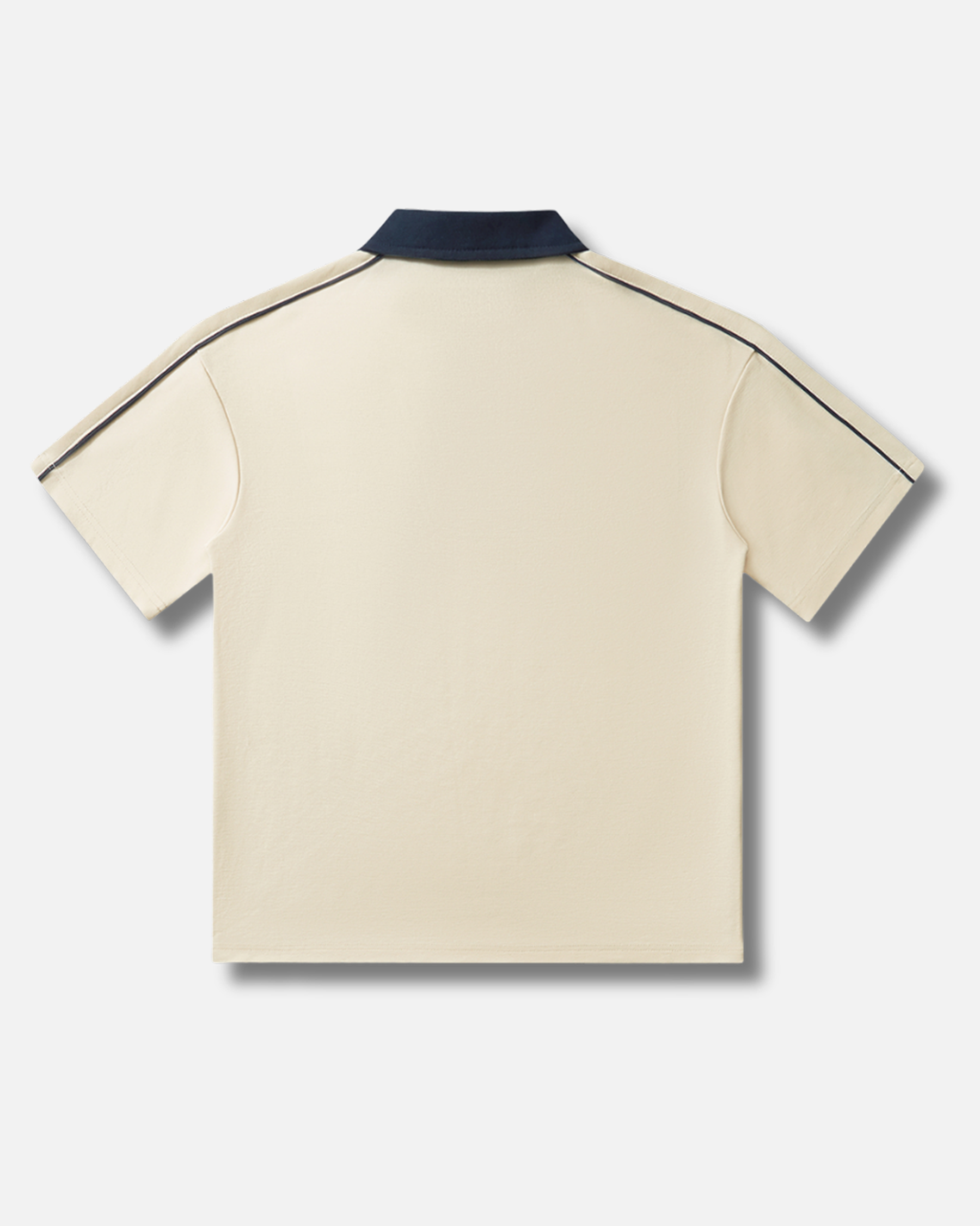 KM CONTRAST POLO / CREAM/NAVY