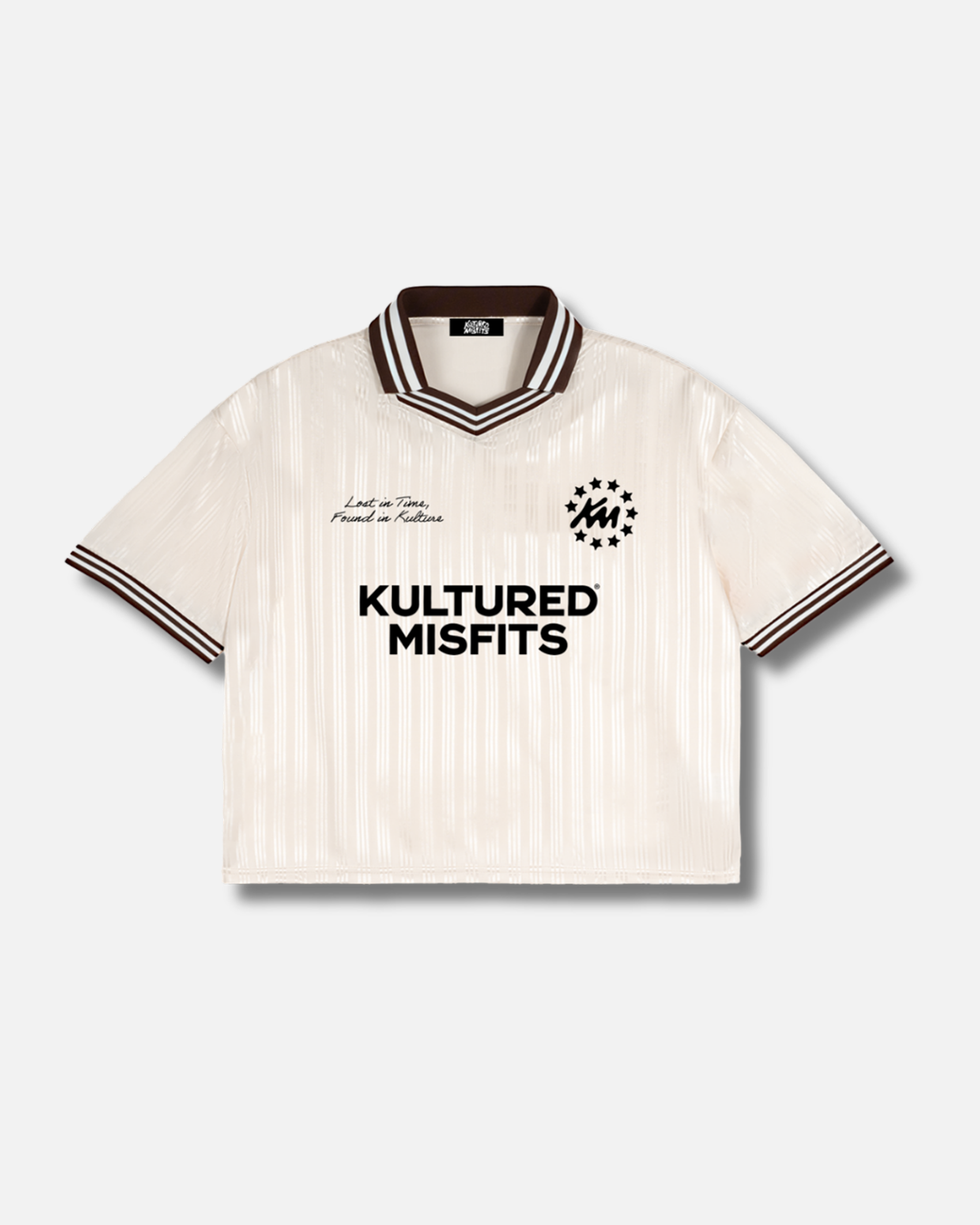 KM STRIPED SOCCER JERSEY / CREAM