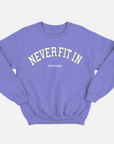 NEVER FIT in VINTAGE CREWNECK / LILAC