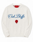 “OAK BLUFFS SIGNATURE SWEATER” WHITE & BLUE