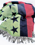 The Red the Black & the Green AmericanFlagRemix™ (Travel & Throw) Blanket