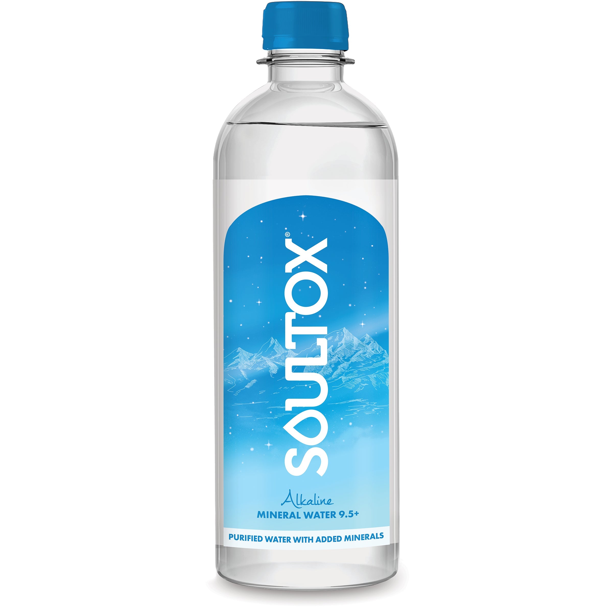 SOULTOX Alkaline Electrolyte Water - Mineral Infused Hydration, No Flavor 12 Pack