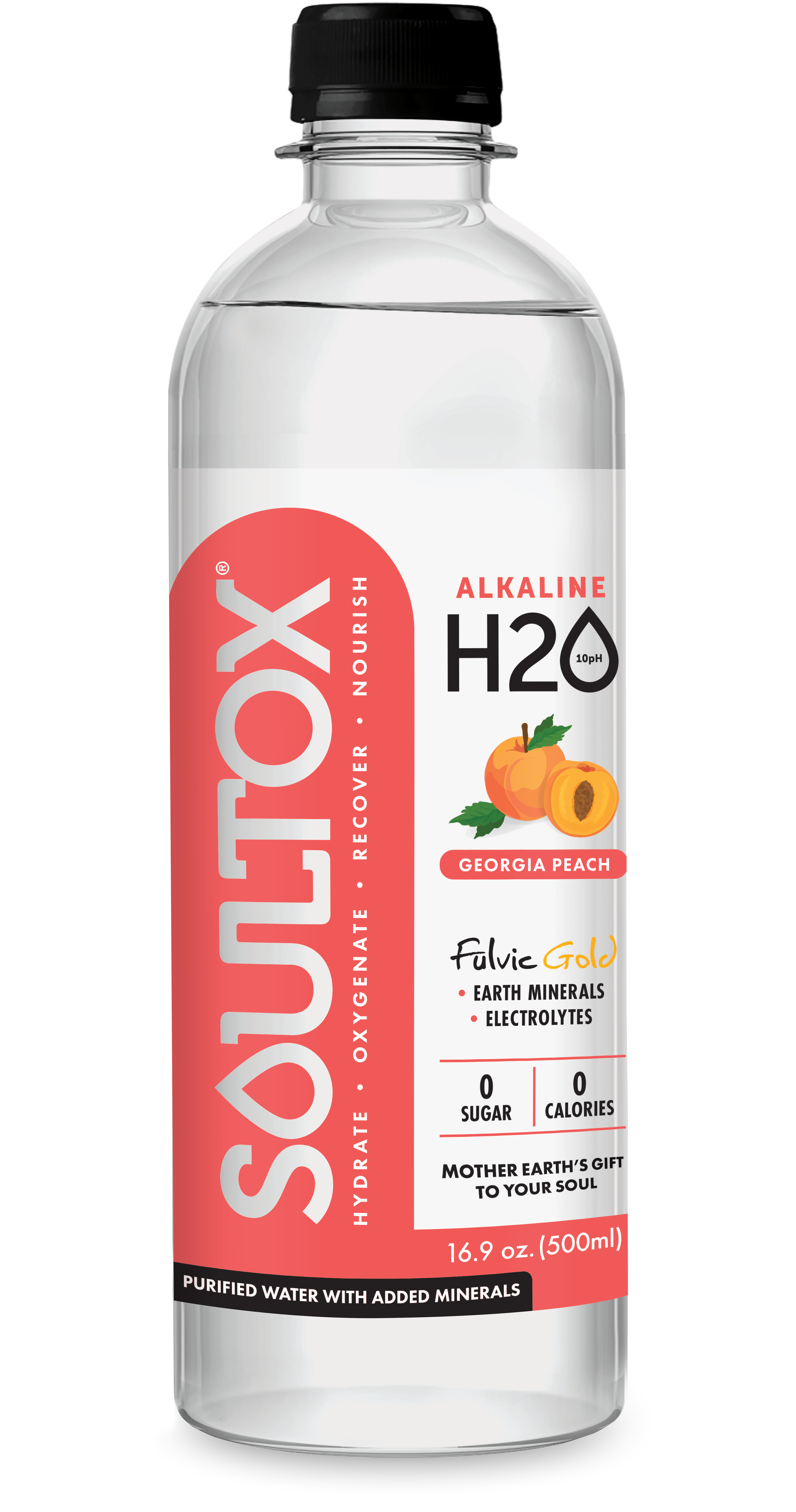 SoulTox 4-Flavor Variety Alkaline Fulvic Gold Bottles 12 Pack