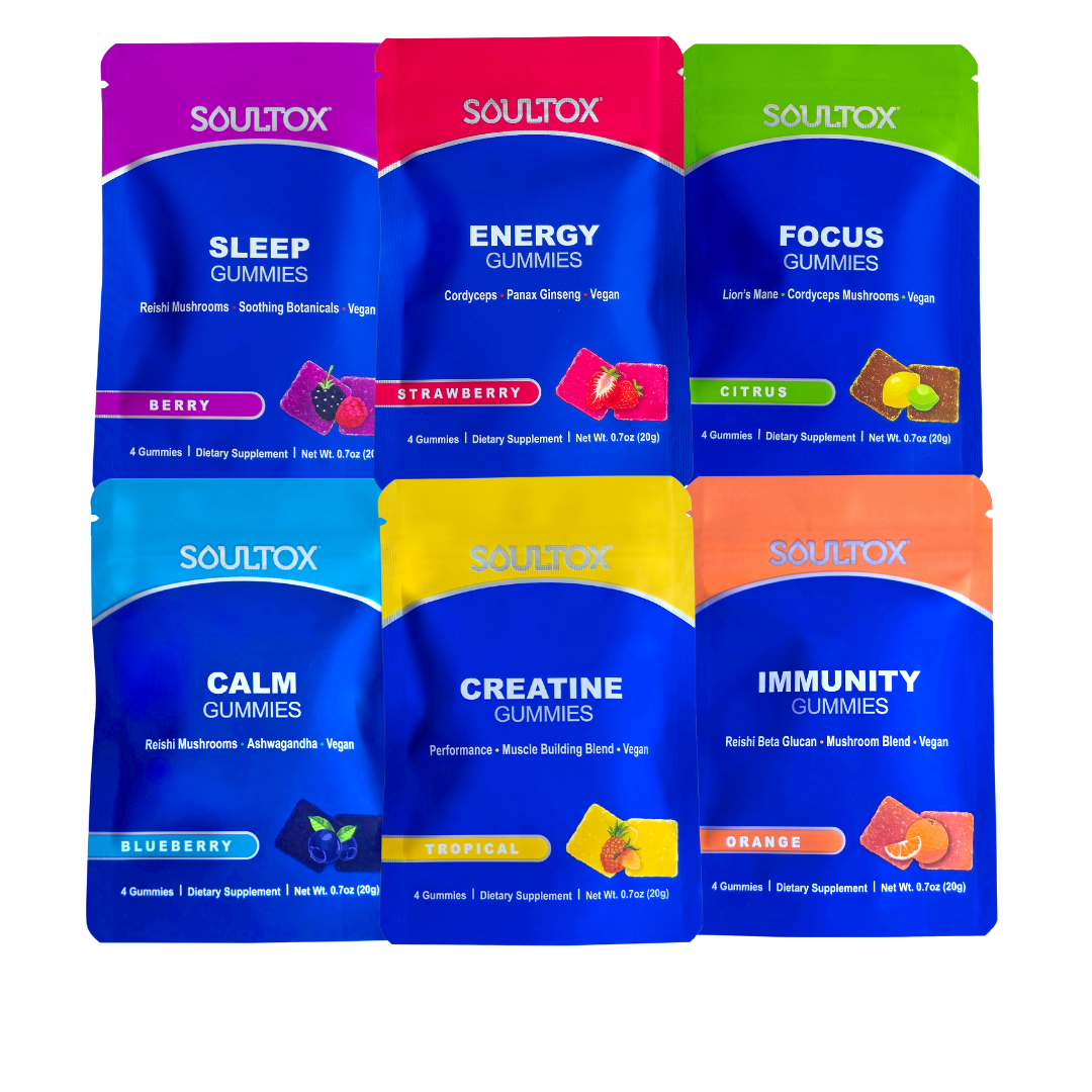 Soultox Mushroom Gummies Variety 6 Pack Bundle