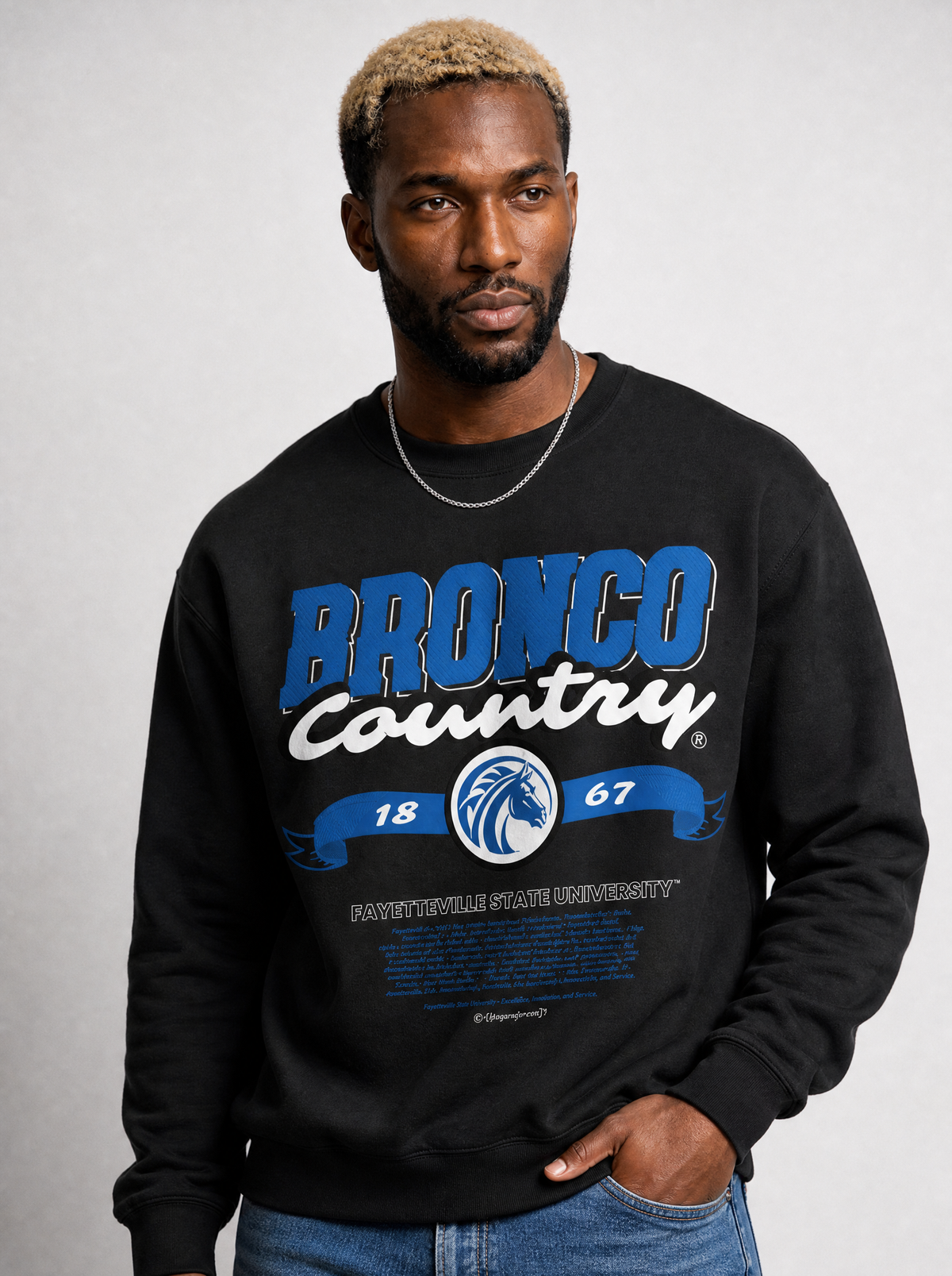 Dungeon Forward - Fayetteville State University - Bronco Country - Classic Sweatshirt