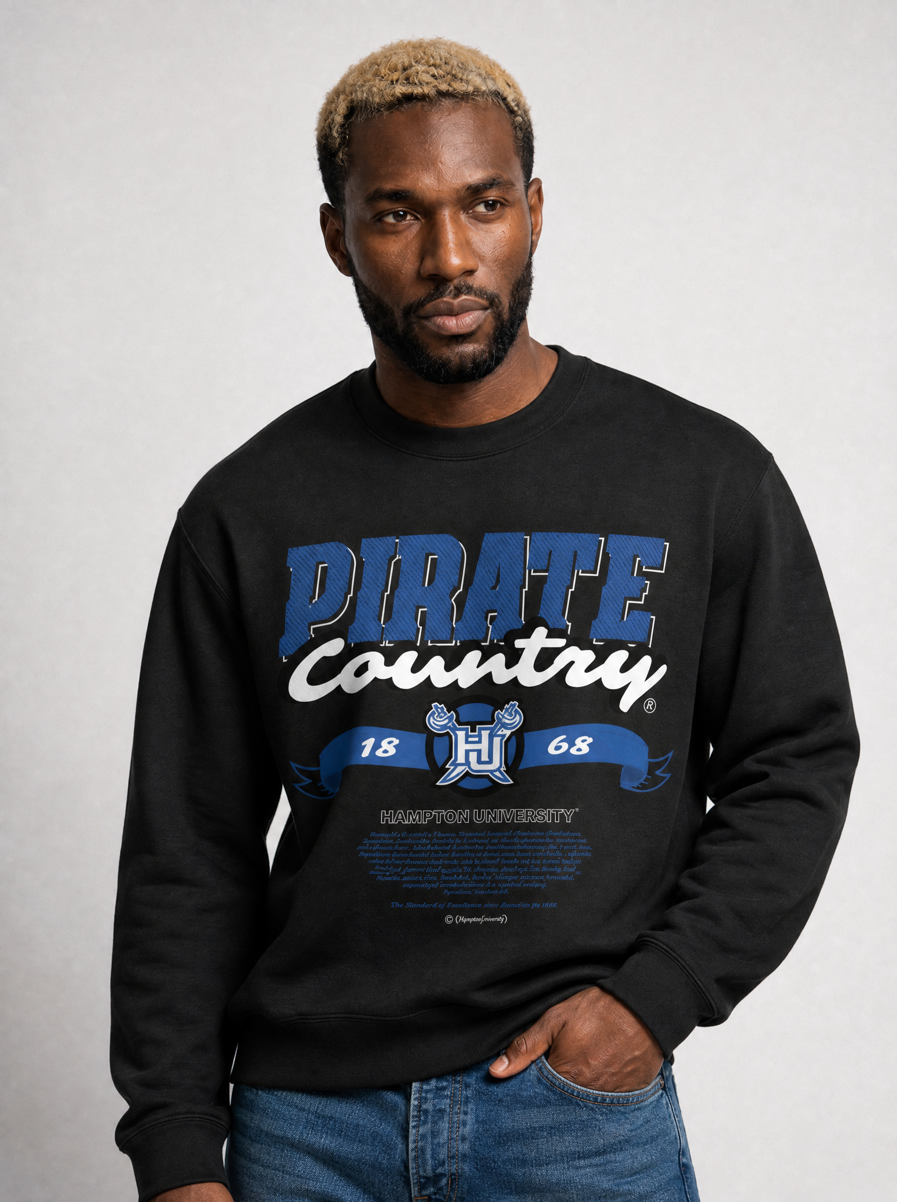 Dungeon Forward - Hampton University - Pirate Country - Classic Sweatshirt