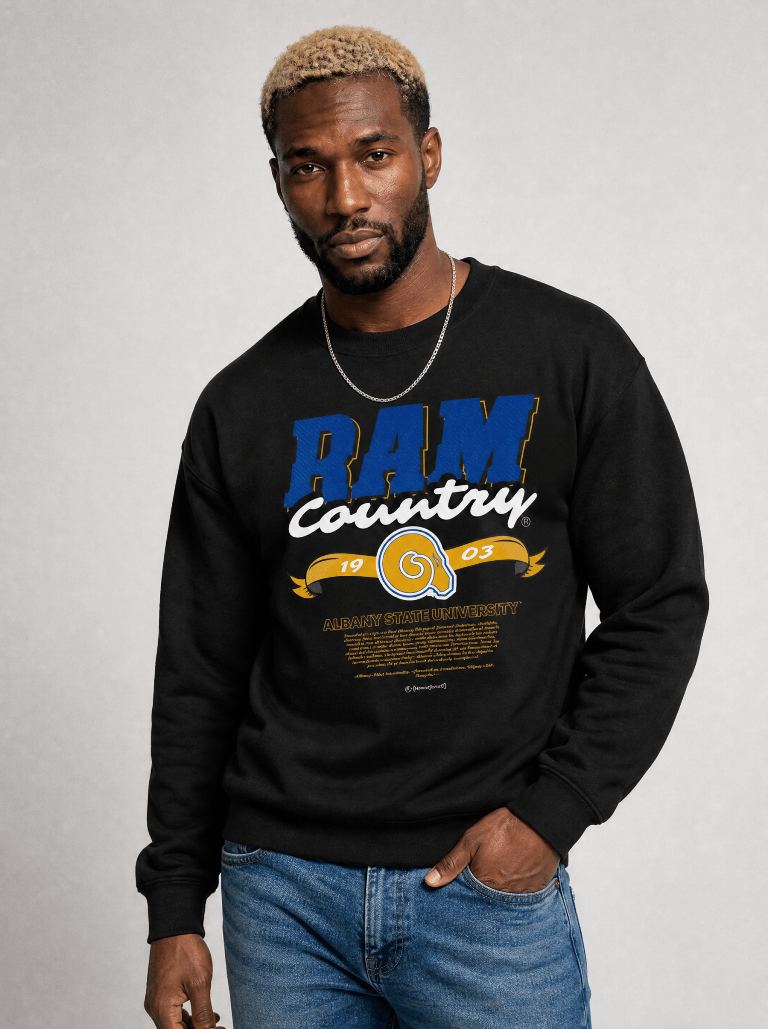 Dungeon Forward - Albany State University - Ram Country - Classic Sweatshirt