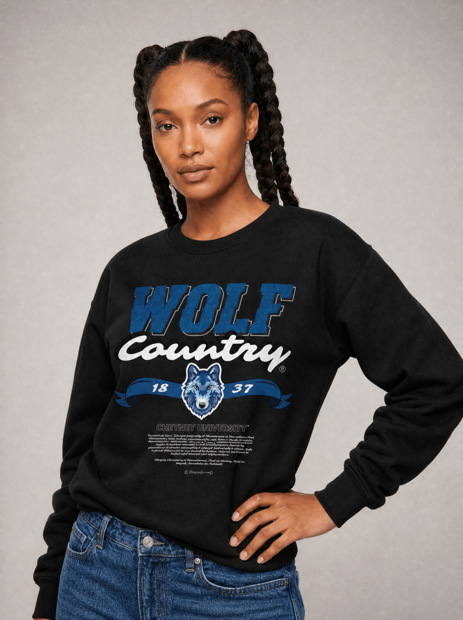 Dungeon Forward - Cheyney University - Wolf Pack Country- Classic Sweatshirt