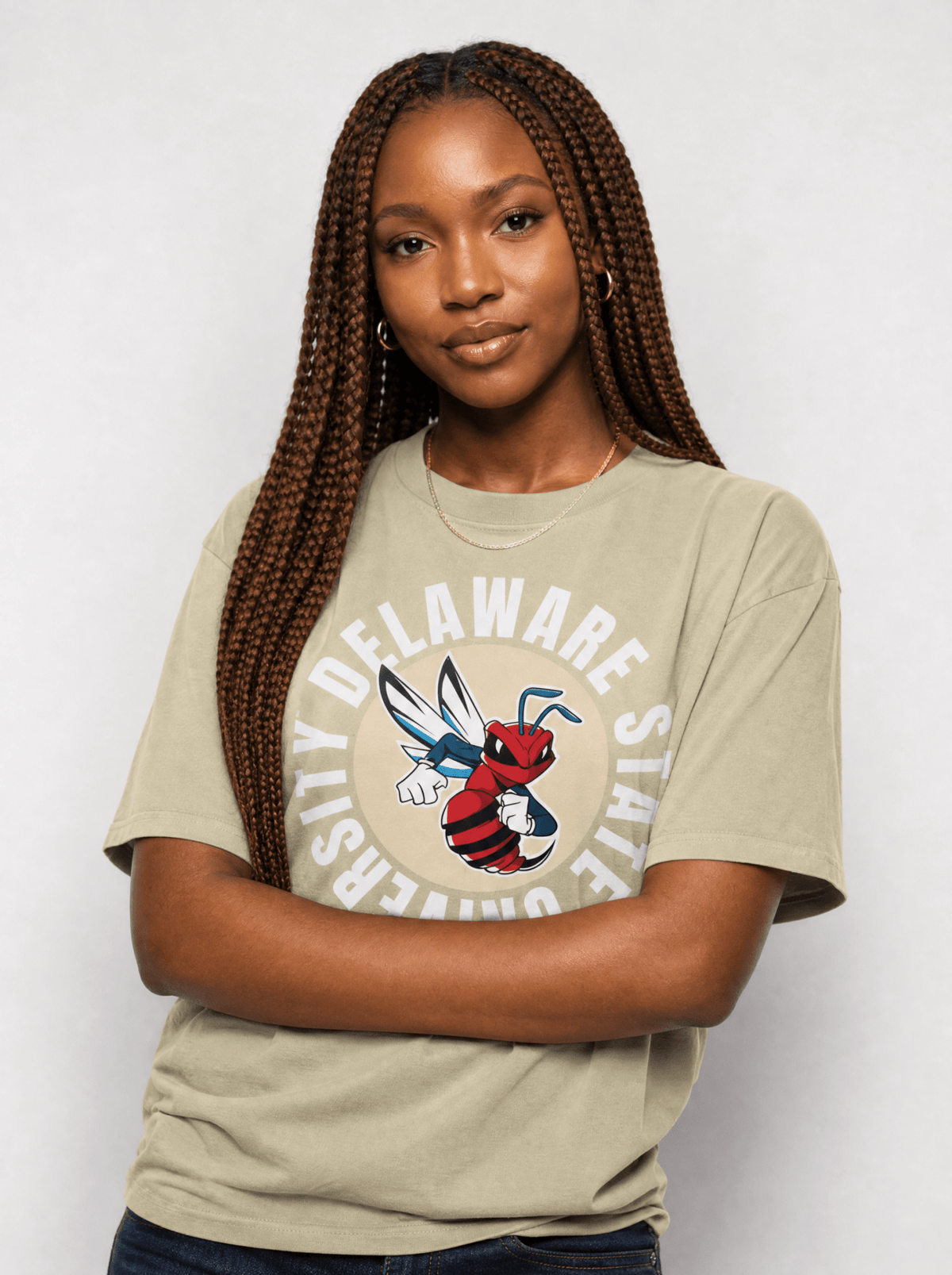 The Yard Essentials - Delaware State University - DSU Oversized Faded T-Shirt