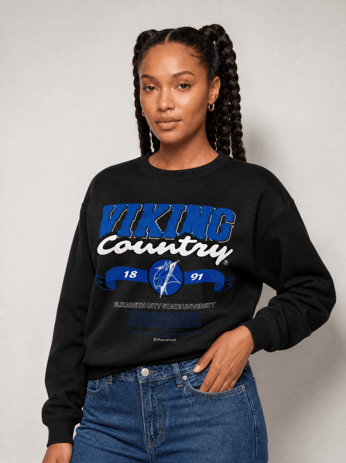 Dungeon Forward - Elizabeth City State University - Viking Country - Classic Sweatshirt